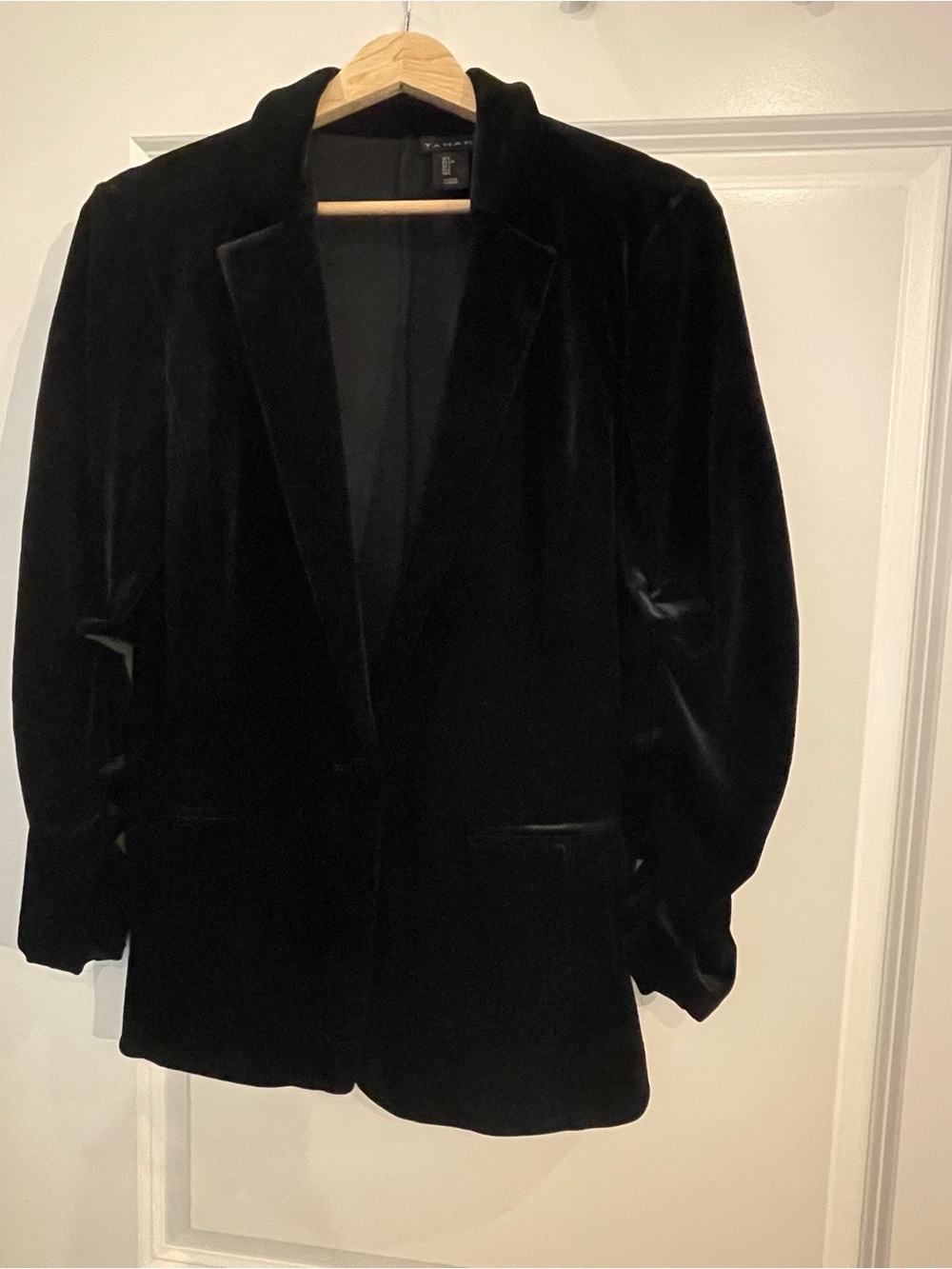 Tahari Black Velvet Women's Blazer Jacket